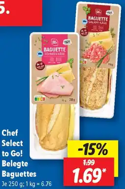 Lidl Chef Select to Go! Belegte Baguettes Angebot