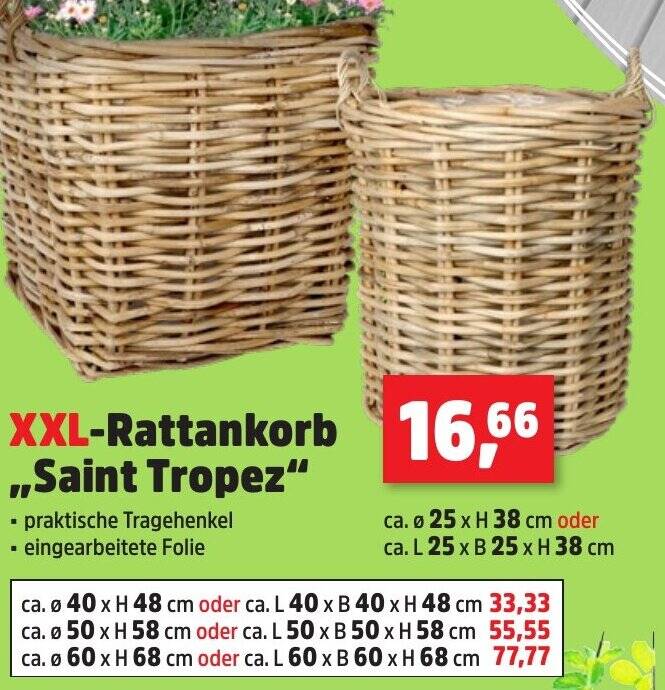 XXL-Rattankorb Saint Tropez Angebot bei Thomas Philipps