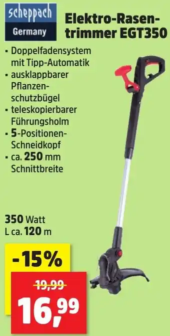 Thomas Philipps Scheppach Elektro-Rasentrimmer EGT350 Angebot