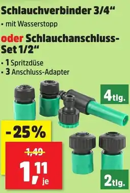 Thomas Philipps Schlauchverbinder 3/4" oder Schlauchanschluss Set 1/2" Angebot