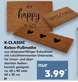 Kaufland K-CLASSIC Kokos-Fußmatte Angebot