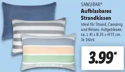 Lidl SANSIBAR Aufblasbares Strandkissen Angebot