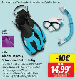 Lidl CRIVIT Kinder-Tauch-/ Schnorchel-Set, 3-teilig Angebot