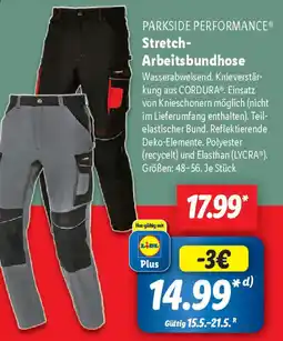 Lidl PARKSIDE PERFORMANCE Stretch Arbeitsbundhose Angebot
