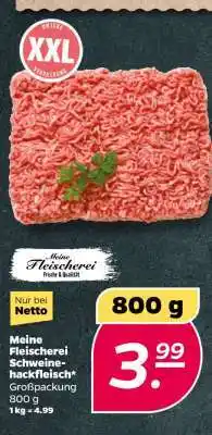 NETTO Meine Fleischerei Schweinehackfleisch Angebot