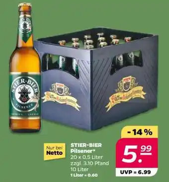 NETTO STIER - BIER Pilsener Angebot