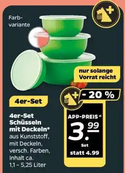 NETTO 4er-Set Schüsseln mit Deckeln Angebot