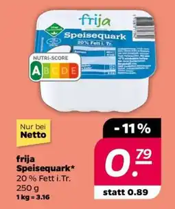NETTO frija Speisequark Angebot