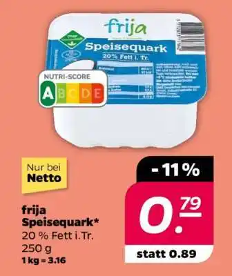 NETTO frija Speisequark Angebot