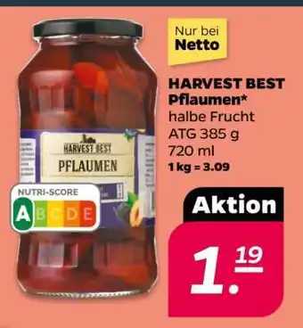 NETTO HARVEST BEST Pflaumen Angebot