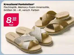 NETTO Kreuzband Pantoletten Angebot