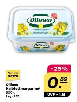 NETTO Ollineo Halbfettmargarine Angebot