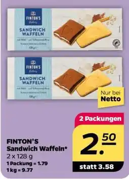 NETTO FINTON'S Sandwich Waffeln Angebot
