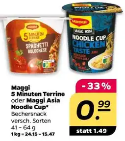 NETTO Maggi 5 Minuten Terrine oder Maggi Asia Noodle Cup Angebot