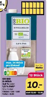 NETTO GO BIO H-Milch Angebot