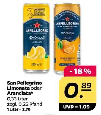 NETTO San Pellegrino Limonata oder Aranciata Angebot