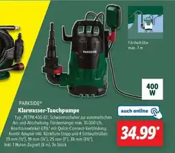 Lidl PARKSIDE Klarwasser-Tauchpumpe Angebot