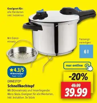Lidl ERNESTO Schnellkochtopf Angebot