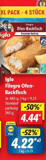 Lidl IGLO Filegro-Ofen-Backfisch Angebot