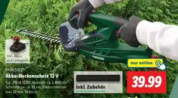 Lidl PARKSIDE Akku-Heckenschere 12 V Angebot