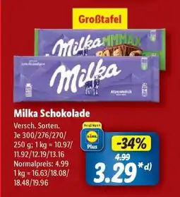 Lidl MILKA Schokolade Angebot