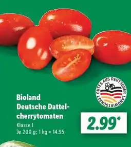 Lidl Bioland Deutsche Dattel-cherrytomaten Angebot