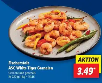 Lidl Fischerstolz ASC White Tiger Garnelen Angebot
