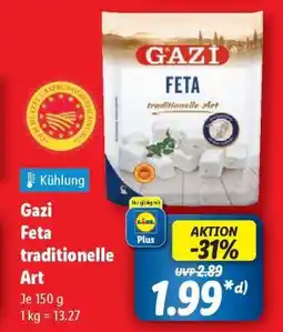 Lidl Gazi Feta traditionelle Art Angebot