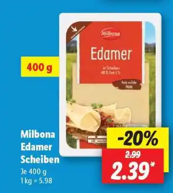 Lidl Milbona Edamer Scheiben Angebot