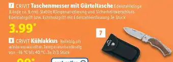 Lidl CRIVIT Taschenmesser mit Gürteltasche Angebot