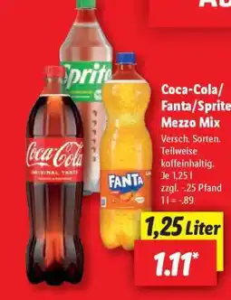 Lidl Coca-Cola / Fanta / Sprite / Mezzo Mix Angebot