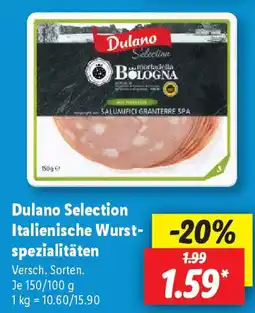 Lidl Dulano Selection Italienische Wurstspezialitäten Angebot