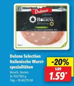 Lidl Dulano Selection Italienische Wurstspezialitäten Angebot