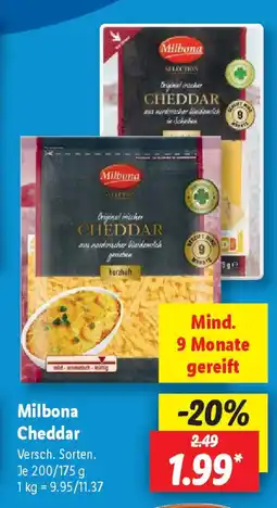 Lidl Milbona Cheddar Angebot