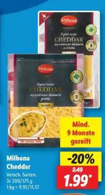 Lidl Milbona Cheddar Angebot