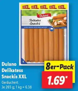 Lidl Dulano Delikatess Snackis XXL Angebot