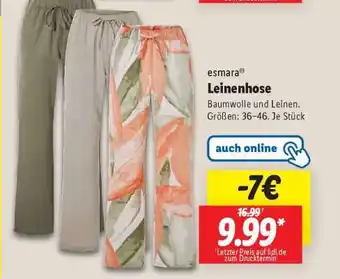 Lidl Leinenhose Angebot
