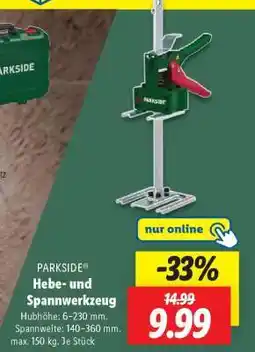 Lidl PARKSIDE Hebe- und Spannwerkzeug Angebot