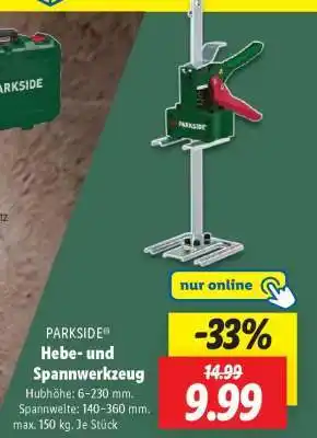 Lidl PARKSIDE Hebe- und Spannwerkzeug Angebot
