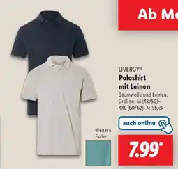 Lidl LIVERGY Poloshirt mit Leinen Angebot