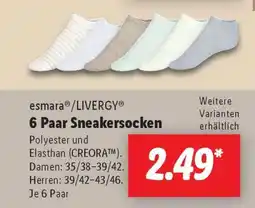 Lidl esmara /LIVERGY 6 Paar Sneakersocken Angebot