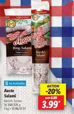 Lidl Aoste Salami Angebot