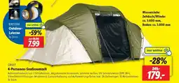 Lidl CRIVIT 4-Personen-Großraumzelt Angebot