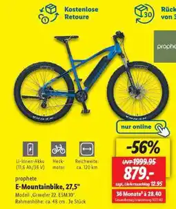 Lidl prophete E-Mountainbike, 27,5 Angebot