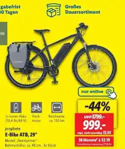 Lidl prophete E-Bike ATB, 29 Angebot
