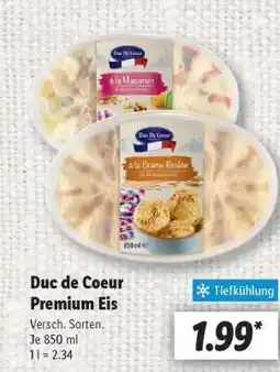 Lidl Duc de Coeur Premium Eis Angebot