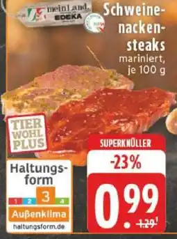 Edeka Schweinenackensteaks mariniert Angebot