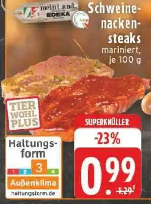 Edeka Schweinenackensteaks mariniert Angebot