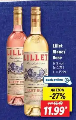 Lidl Lillet Blanc / Rosé Angebot