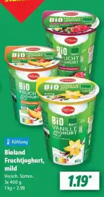 Lidl Bioland Fruchtjoghurt, mild Angebot